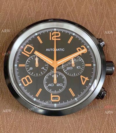 Mont Blanc Timewalker Replica Wall Clocks Black Case Rose Gold Markers